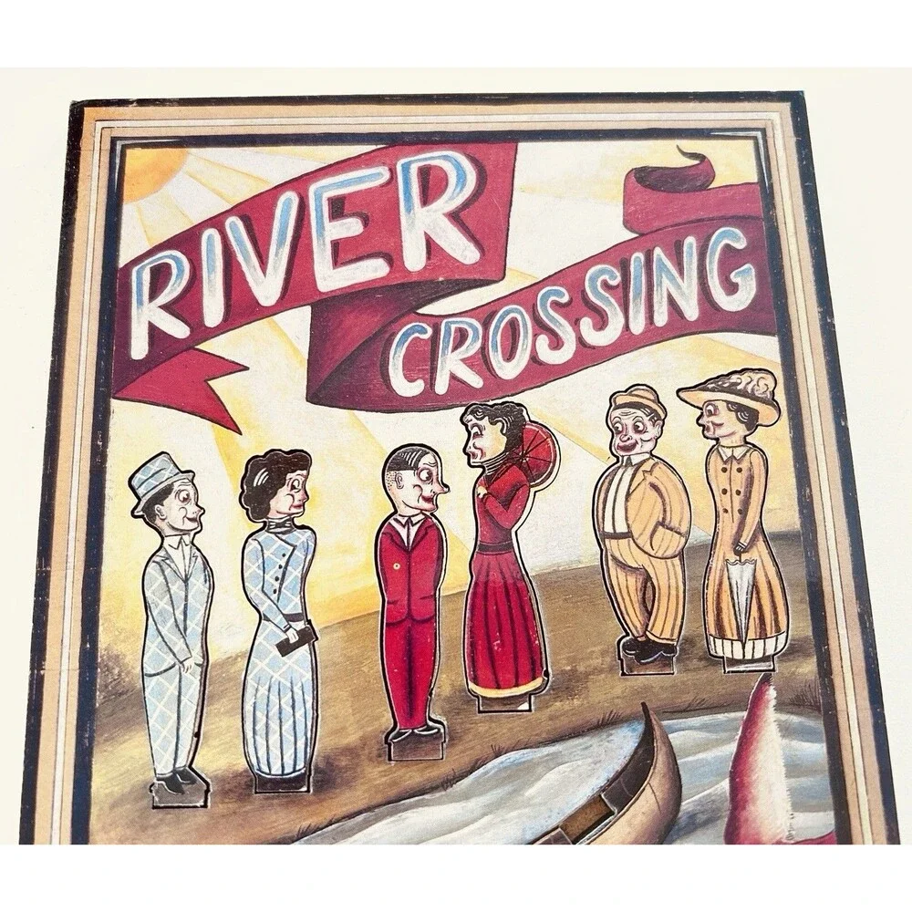 Wood & Pieces Logic Puzzle Vintage 1997 River‎ Crossing Help Everyone to Cross